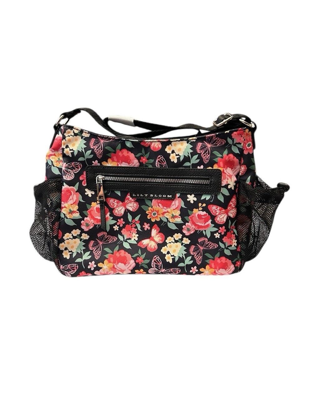 Lily Bloom Reese Coho Crossbody Bag Floral Butterfly Eco Friendly Handbag NWT